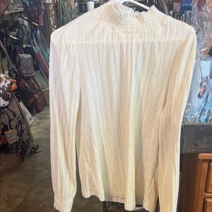 Elegant Cream Long Sleeve Blouse